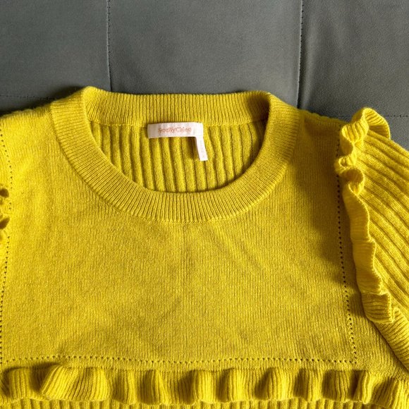 See by Chloe | Yellow Alpaca Crew Neck Sweater | Size S - Picture 4 of 5